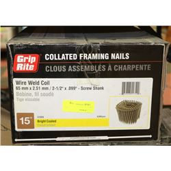 CASE OF GRIPRITE COLLATED FRAMING NAILS