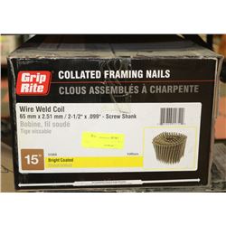 CASE OF GRIPRITE COLLATED FRAMING NAILS