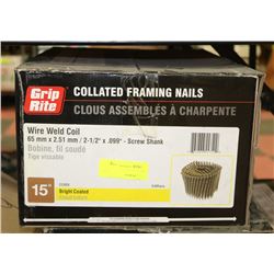 CASE OF GRIPRITE COLLATED FRAMING NAILS