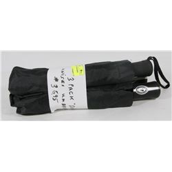 3 PACK OF "DELUXE" SUPER MINI UMBRELLAS.
