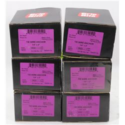 6 CASES OF TIE WIRE ANCHORS 1/4" X 2"