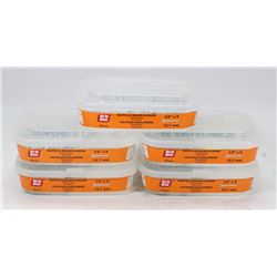 5 TUBS OF GRIP RITE PARTICLE BOARD SCREWS 1/2" X 8