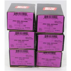 6 CASES OF GRIP RITE ZINC NAIL ANCHOR 3/16" X 7/8"