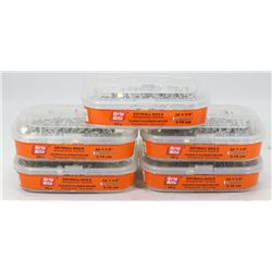 5 TUBS OF GRIP RITE DRYWALL NAILS 3D 1-1/4"
