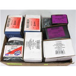 FLAT OF ASSORTED LAG SCREWS, CARRIAGE BOLTS, AND