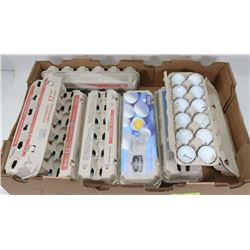 FLAT WITH 7 CARTONS OF GOLF BALLS.