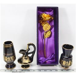 SET OF 3 MINIATURE HANDMADE VASES