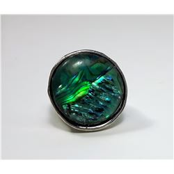 12 - STATEMENT ROUND GREEN ABALONE