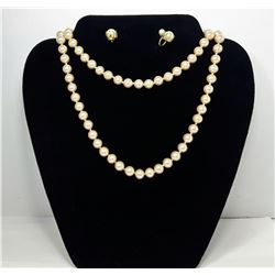 15 - VINTAGE STRING OF PEARLS  AND