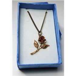 23 - 10K GOLD ROSE PENDANT