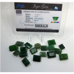 7 - LOT OF 134.60 CT BRAZILIAN EMERALD