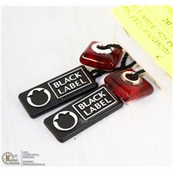 2 BLACK LABEL .925 PERSONA CHARMS, FITS PANDORA