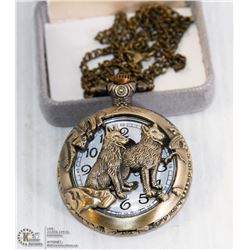 WOLVES PACK  POCKET WATCH & CHAIN