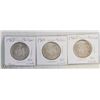 1963, 1964 & 1965 CANADIAN SILVER 50 CENT PIECES