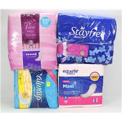 4 PACKS OF ASSORTED ABSORBENT PAPER PRODUCTS