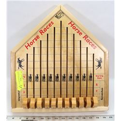 VINTAGE WOOD RACING HORSE SET