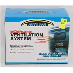 NEW AUTO FAN SOLAR POWERED VENTILATION SYSTEM