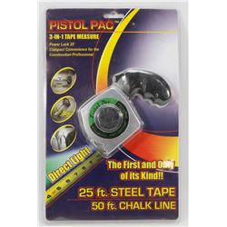NEW PISTOL PAC 3-IN-1 TAPE MEASURE