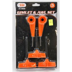 NEW 5PC GIMLET & AWL SET