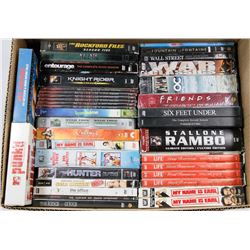 BOX OF DVD MOVIES/TV SERIES COLLECTION