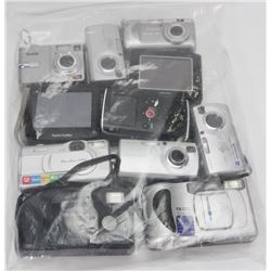 LARGE BAG OF CAMERAS AND GPS ***UNTESTED