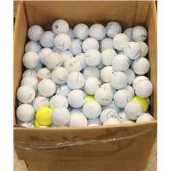 BOX OF RECLAIMED GOLF BALLS.