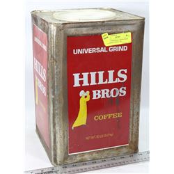 LARGE UNIVERSAL GRIND HILLS BROTHERS COFFEE TIN