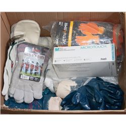 BOX OF ASSORTED GLOVES