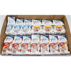 LOT OF 12 ASSORTED GLADE SENSE & SPRAY AUTOMATIC
