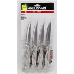 4PC FARBERWARE CLASSIC STAINLESS STEEL KNIFE SET