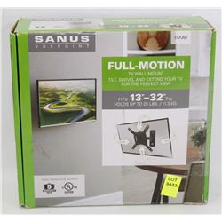 SANUS VUEPOINT FULL MOTION TV WALL MOUNT
