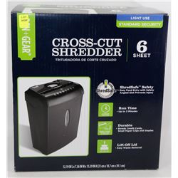 CROSS CUT 6 SHEET PAPER SHREDDER