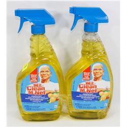 TWO BOTTLES OF MR. CLEAN DISINFECTANT