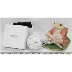 BEATRIX POTTER COIN BANK, WITH PANDORA COLLECTIBLE