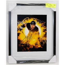 SIDNEY CROSBY PHOTO ART REPRINT FRAMED.
