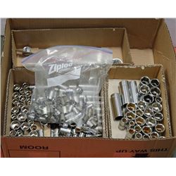 BOX W/ 1/4", 3/8" AND 1/2" DRIVE RATCHET &