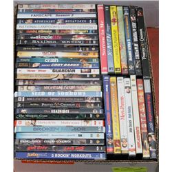 FLAT OF APPROX 40 ASSORTED DVDS