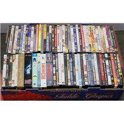 FLAT OF APPROX 75 ASSORTED DVDS