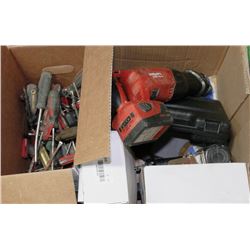 BOX OF ASSORTED TOOLS