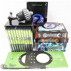 BOX OF ASSORTED COURSE DVDS INCL EDITORS TOOLKIT &