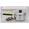 Image 1 : LE COOK'S WARE STAINLESS STEEL 3 QUART COVERED