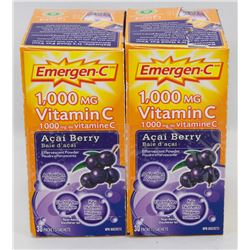 LOT OF 2 EMERGEN-C 1,000MG VITAMIN C ACAI BERRY