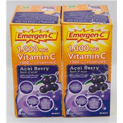 LOT OF 2 EMERGEN-C 1,000MG VITAMIN C ACAI BERRY