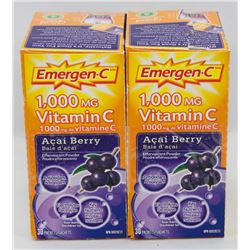 LOT OF 2 EMERGEN-C 1,000MG VITAMIN C ACAI BERRY