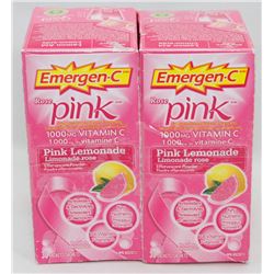 LOT OF 2 EMERGEN-C 1,000MG VITAMIN C PINK LEMONADE
