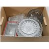 Image 1 : BOX OF ASSORTED ESTATE GLASSWARE INCL PINWHEEL