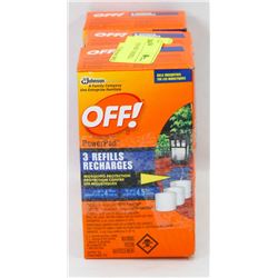 LOT OF 3 OFF POWERPAD 3 REFILL CHARGES