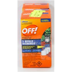 LOT OF 3 OFF POWERPAD 3 REFILL CHARGES