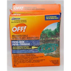 LOT OF 4 OFF MOSQUITO COILS PATIO & DECK 96G EACH