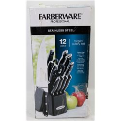 FARBERWARE 12PC KNIFE SET WITH BLOCK